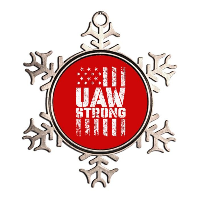 UAW Strong Solidarity UAW Proud Union UAW Laborer Worker Metallic Star Ornament