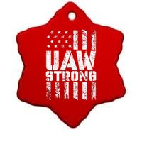 UAW Strong Solidarity UAW Proud Union UAW Laborer Worker Ceramic Star Ornament