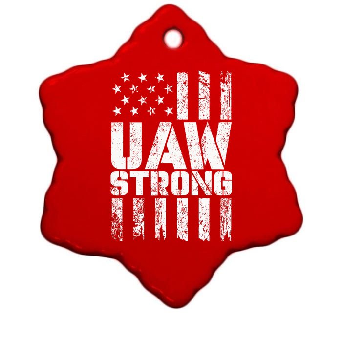 UAW Strong Solidarity UAW Proud Union UAW Laborer Worker Ceramic Star Ornament