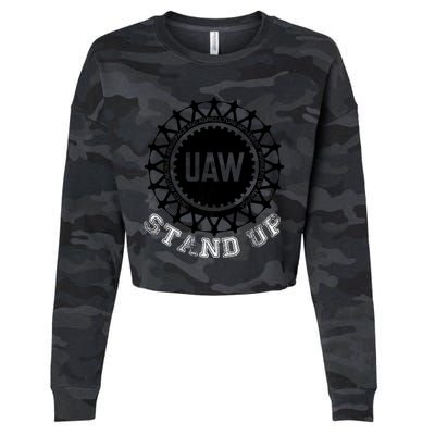 Uaw Strike Stand Up Uaw United Auto Workers Union Uaw Red Cropped Pullover Crew