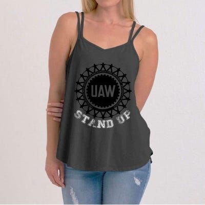 Uaw Strike Stand Up Uaw United Auto Workers Union Uaw Red Women's Strappy Tank