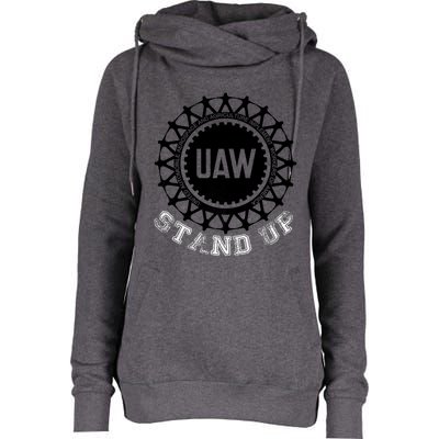 Uaw Strike Stand Up Uaw United Auto Workers Union Uaw Red Womens Funnel Neck Pullover Hood