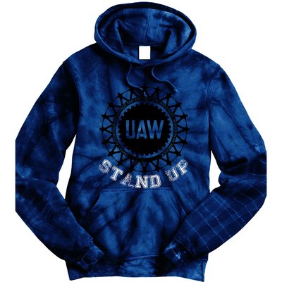 Uaw Strike Stand Up Uaw United Auto Workers Union Uaw Red Tie Dye Hoodie