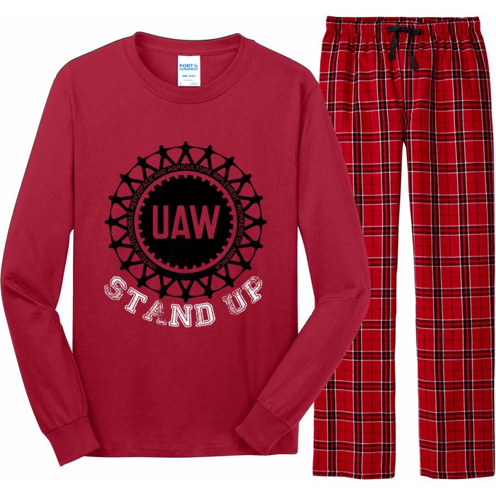 Uaw Strike Stand Up Uaw United Auto Workers Union Uaw Red Long Sleeve Pajama Set