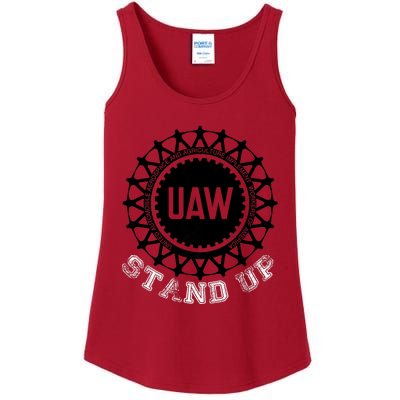 Uaw Strike Stand Up Uaw United Auto Workers Union Uaw Red Ladies Essential Tank