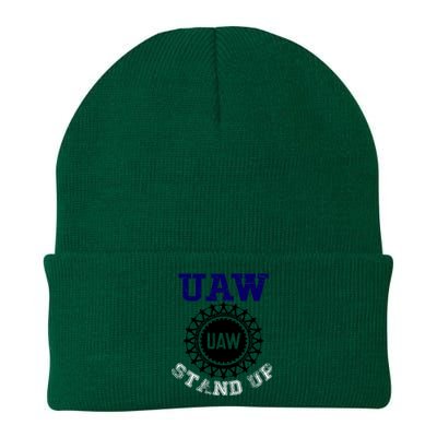 Uaw Strike Stand Up United Auto Workers Union Uaw Red Trending Knit Cap Winter Beanie