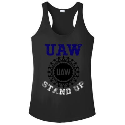 Uaw Strike Stand Up United Auto Workers Union Uaw Red Trending Ladies PosiCharge Competitor Racerback Tank