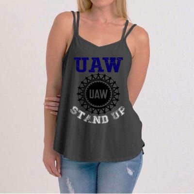 Uaw Strike Stand Up United Auto Workers Union Uaw Red Trending Women's Strappy Tank