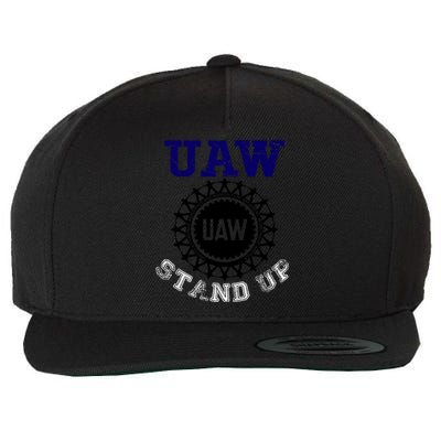 Uaw Strike Stand Up United Auto Workers Union Uaw Red Trending Wool Snapback Cap