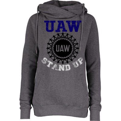 Uaw Strike Stand Up United Auto Workers Union Uaw Red Trending Womens Funnel Neck Pullover Hood