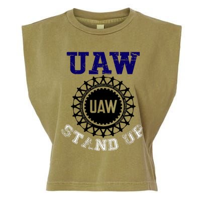 Uaw Strike Stand Up United Auto Workers Union Uaw Red Trending Garment-Dyed Women's Muscle Tee