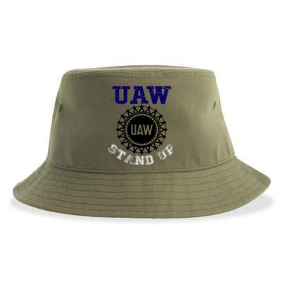 Uaw Strike Stand Up United Auto Workers Union Uaw Red Trending Sustainable Bucket Hat