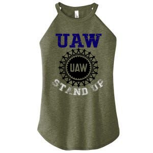 Uaw Strike Stand Up United Auto Workers Union Uaw Red Trending Women’s Perfect Tri Rocker Tank