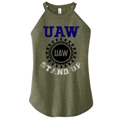 Uaw Strike Stand Up United Auto Workers Union Uaw Red Trending Women's Perfect Tri Rocker Tank