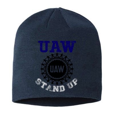 Uaw Strike Stand Up United Auto Workers Union Uaw Red Trending Sustainable Beanie