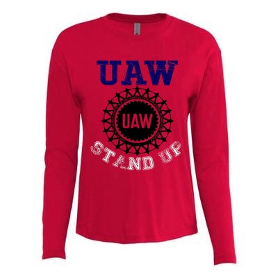 Uaw Strike Stand Up United Auto Workers Union Uaw Red Trending Womens Cotton Relaxed Long Sleeve T-Shirt