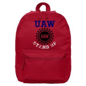 Uaw Strike Stand Up United Auto Workers Union Uaw Red Trending 16 in Basic Backpack