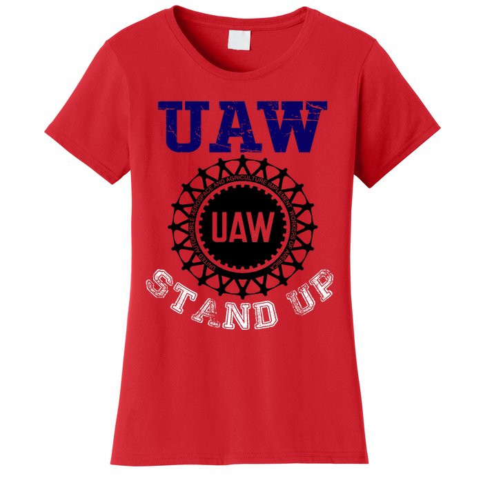 Uaw Strike Stand Up United Auto Workers Union Uaw Red Trending Women's T-Shirt