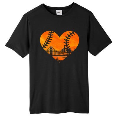 US State San Francisco Baseball Vintage Heart Tall Fusion ChromaSoft Performance T-Shirt