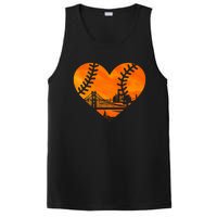 US State San Francisco Baseball Vintage Heart PosiCharge Competitor Tank