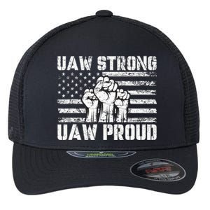 UAW Strong Solidarity UAW Proud Union UAW Laborer Worker Flexfit Unipanel Trucker Cap