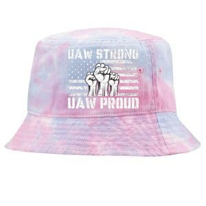 UAW Strong Solidarity UAW Proud Union UAW Laborer Worker Tie-Dyed Bucket Hat