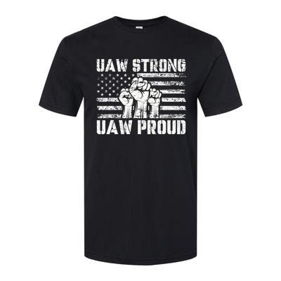 UAW Strong Solidarity UAW Proud Union UAW Laborer Worker Softstyle® CVC T-Shirt