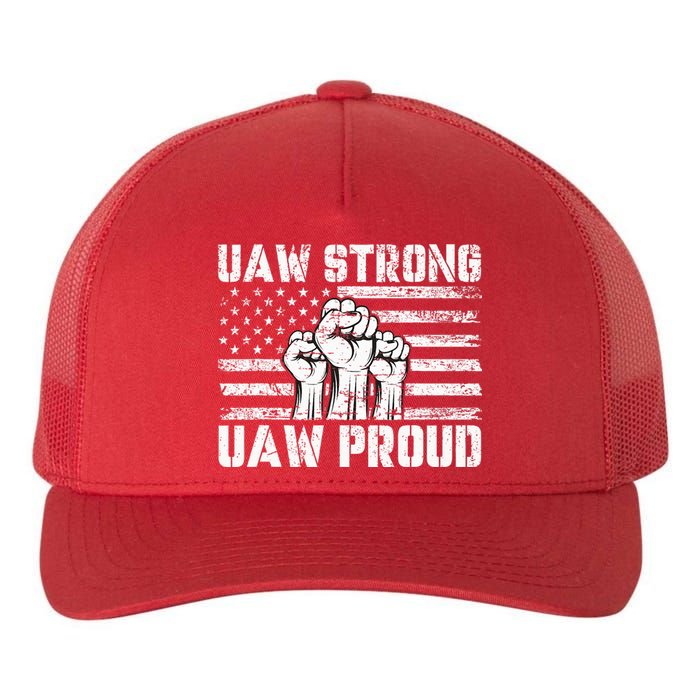 UAW Strong Solidarity UAW Proud Union UAW Laborer Worker Yupoong Adult 5-Panel Trucker Hat