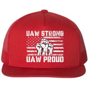 UAW Strong Solidarity UAW Proud Union UAW Laborer Worker Flat Bill Trucker Hat