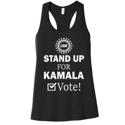 Uaw Strike Stand Up For Kamala Vote Uaw Red Women's Racerback Tank