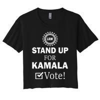 Uaw Strike Stand Up For Kamala Vote Uaw Red Women's Crop Top Tee