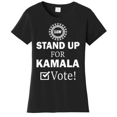 Uaw Strike Stand Up For Kamala Vote Uaw Red Women's T-Shirt