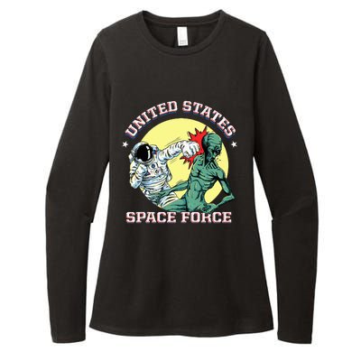 United States Space Force Funny Space Lover & Ufo Alien Womens CVC Long Sleeve Shirt