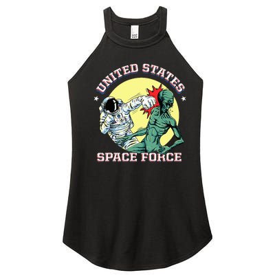 United States Space Force Funny Space Lover & Ufo Alien Women’s Perfect Tri Rocker Tank