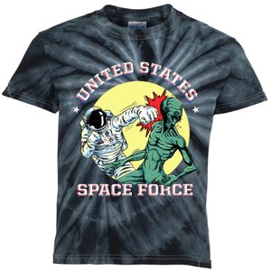 United States Space Force Funny Space Lover & Ufo Alien Kids Tie-Dye T-Shirt