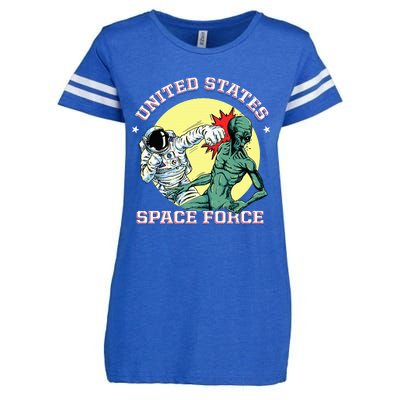 United States Space Force Funny Space Lover & Ufo Alien Enza Ladies Jersey Football T-Shirt