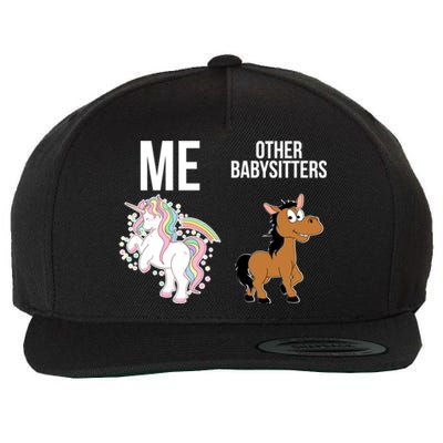 Unicorn Sitter Sitting Sitters Meaningful Gift Wool Snapback Cap