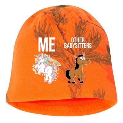 Unicorn Sitter Sitting Sitters Meaningful Gift Kati - Camo Knit Beanie