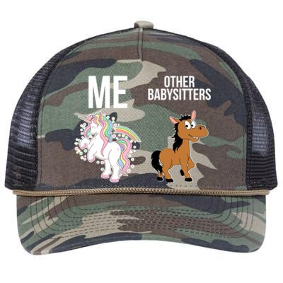 Unicorn Sitter Sitting Sitters Meaningful Gift Retro Rope Trucker Hat Cap