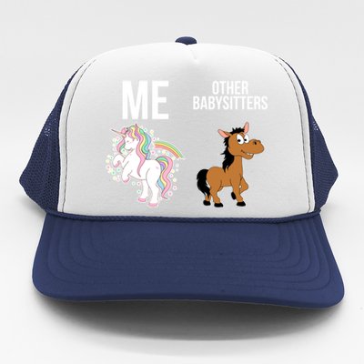 Unicorn Sitter Sitting Sitters Meaningful Gift Trucker Hat