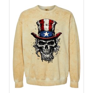 uncle sam skull Colorblast Crewneck Sweatshirt