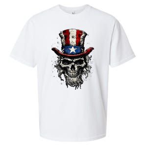 uncle sam skull Sueded Cloud Jersey T-Shirt