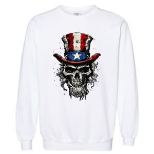 uncle sam skull Garment-Dyed Sweatshirt