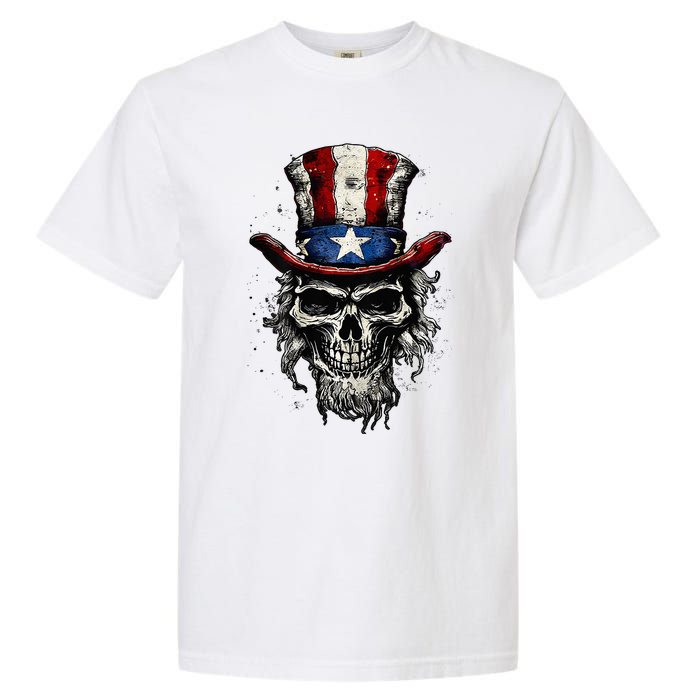 uncle sam skull Garment-Dyed Heavyweight T-Shirt