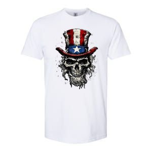 uncle sam skull Softstyle CVC T-Shirt