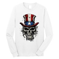 uncle sam skull Long Sleeve Shirt