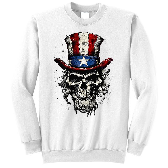 uncle sam skull Sweatshirt