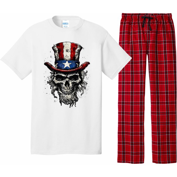 uncle sam skull Pajama Set