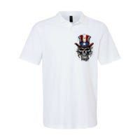 uncle sam skull Softstyle Adult Sport Polo