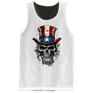 uncle sam skull Mesh Reversible Basketball Jersey Tank